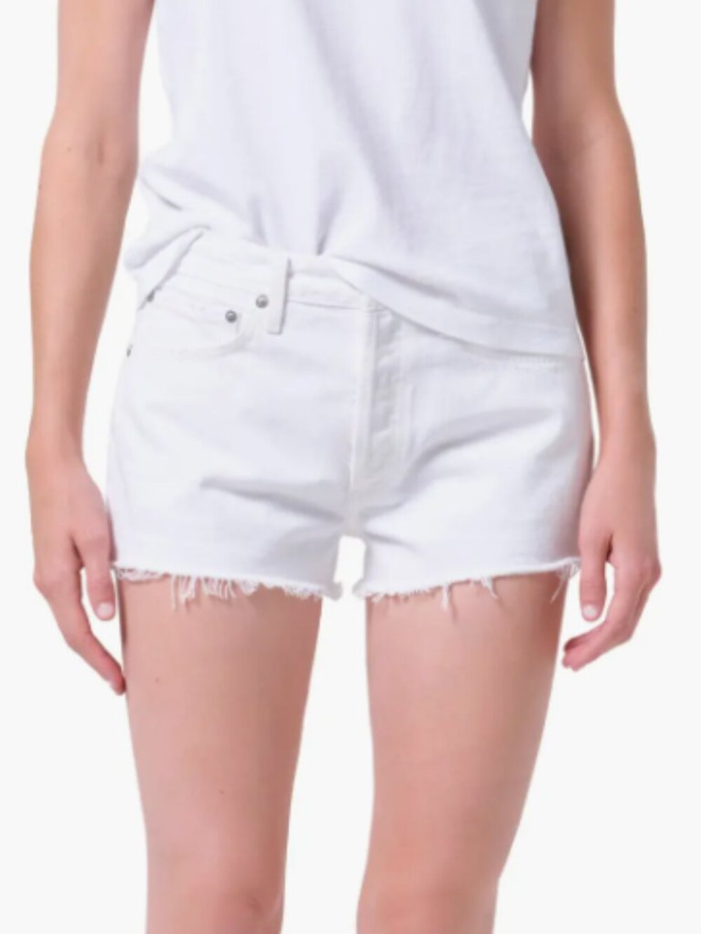 NWT Agolde White Parker Short size 25